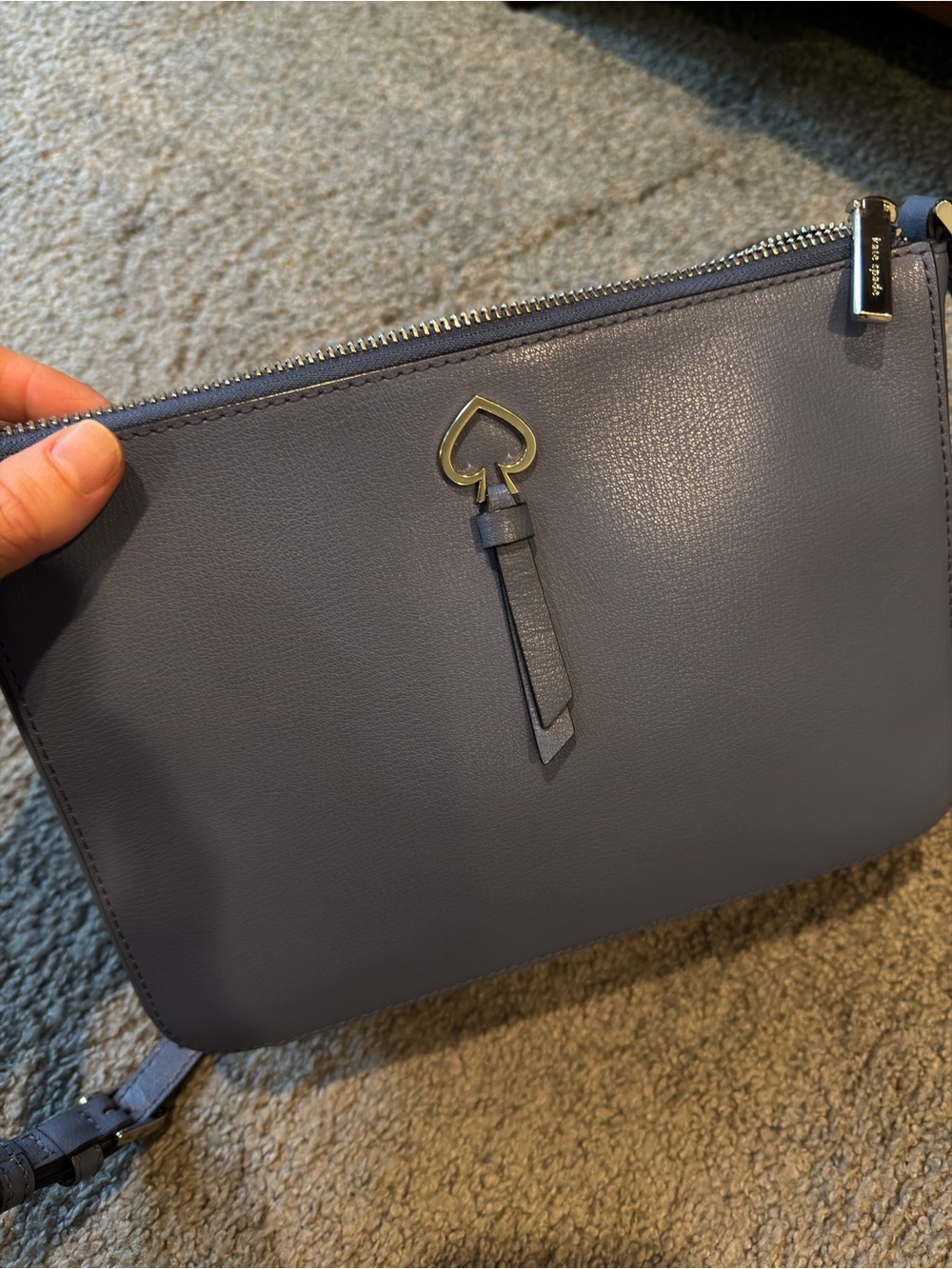 Kate spade crossbody denim blue with outside cell phone pocket